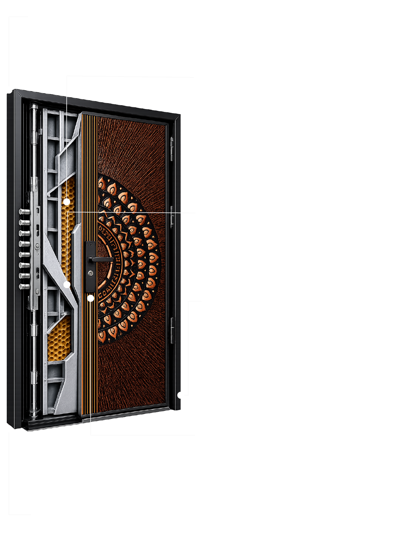 Steel door internal construction